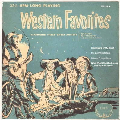 BOB SANDY "FOLSOM PRISON BLUES" COUNTRY ROCKABILLY EP 1956 TOPS R283 - Photo 1/4