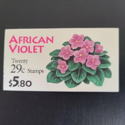 US 1993 #2486a #BK177 29c African Violet booklet of 20 MNH - Image 1 of 3