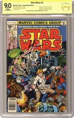 Star Wars #2 1st Printing CBCS 9.0 Newsstand Witnessed Sig Chaykin 1977 - Image 1 of 2