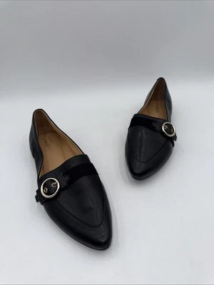 Женские черные кожаные туфли на плоской подошве Trotters Emmett размер 10 M - Изображение 1 из 4