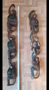 6 Hängeaffen aus Holz Handmade - Bild 1 von 8