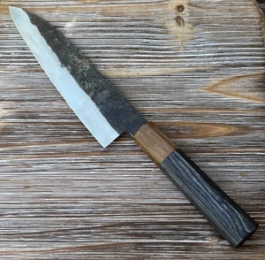 Gamsjaga Küchenmesser GJK6c Carbonstahl Esche geflämmt - Bild 1 von 2