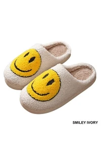 Bequeme Indoor/Outdoor Smiley Gesicht Plüsch Slipper Hausschuhe. Größe L/XL - Bild 1 von 1