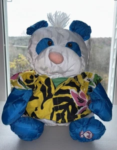 Vintage 1987 Fisher Price Wild Puffalump Panda Bär Plüsch mit Hawaiihemd - Bild 1 von 8