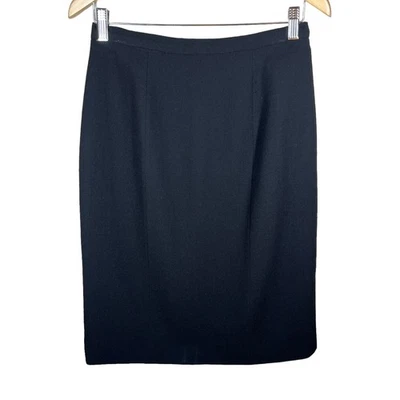 Falda Carolina Herrera Negra Recta Talla 4 Clásica Foto 1 de 4