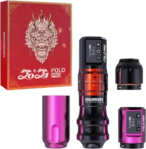 Dragonhawk Fold Pro Wireless Tattoo Machine Pen Year of Dragon Edition Battery T - Foto 1 di 12