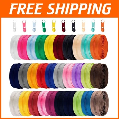 Sewing Zipper Rolls Set with 300 Sliders, 30 Colors - Image 1 of 4