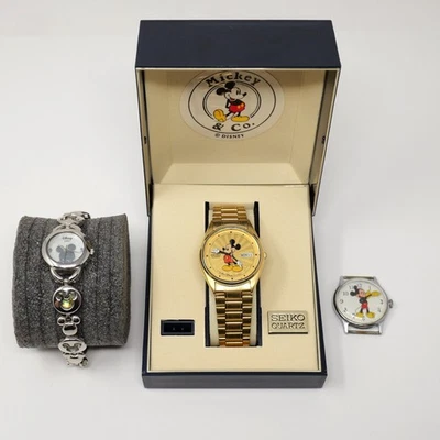 3x Vintage Disney Mickey Mouse Wrist Watches Seiko 30521 - Image 1 of 4