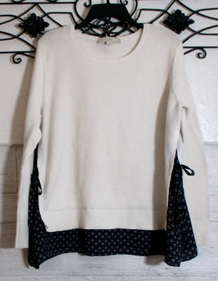 Top tejido Loft para mujer talla XL manga larga marfil cuello redondo Foto 1 de 4