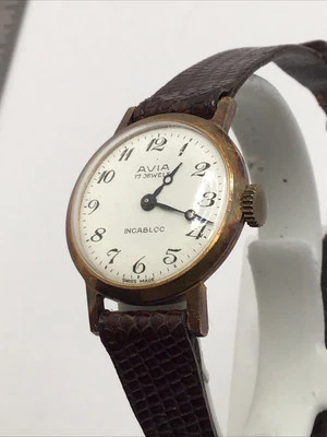 Reloj de Vestir MECÁNICO AVIA Vintage Damas Hecho en Suiza ¡Funciona! Foto 1 de 4