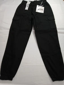 Telepatia Women's Cargo Jogger Pants Size 5/27 High Rise Black New with Tags - Picture 1 of 9