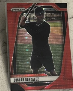JOSUAR GONZALEZ 2025 PANINI PRIZM BASEBALL RED PULSAR GIANTS /399 CHASE PROSPECT - Picture 1 of 2