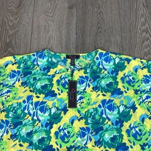 c wonder by christian siriano Ox/ 1x Swimsuit Coverup Green Blue Resort Wear - Picture 1 of 5