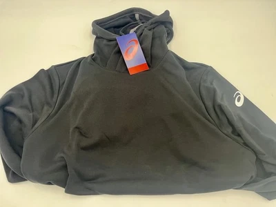 Sudadera con capucha ASICS French Terry Performance Team negra - para hombre - talla grande Foto 1 de 4