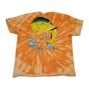 Guy Harvey Graphic Mahi Mahi Shirt Gr. XL Orange Tye Dye - Bild 1 von 3