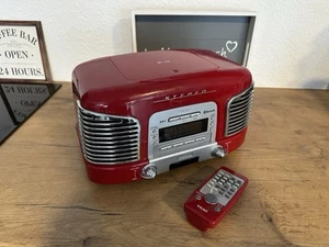 Radio Lettore CD TEAC SL-D930 Rosso Design Retrò 2.1ch Bluetooth Giappone - Foto 1 di 12
