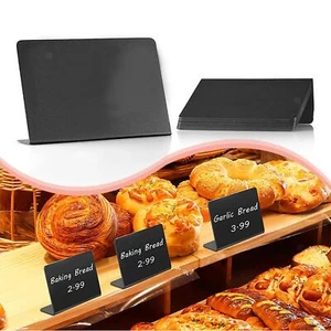 12x Mini Chalkboards Signs L Shaped Rustic Blackboard Tag Message Board Sign - Picture 1 of 6