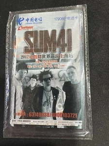 SUM41 Shanghai Live Concert 2012 China primera tarjeta telefónica sellada - Imagen 1 de 2
