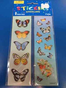 Butterflies Animal Insect Butterfly Birthday Party Favor Scrapbook Stickers - Picture 1 of 1