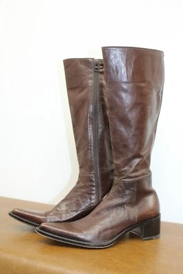 Rocco P Vero Cuoio Brown Leather Boots, Size 36.5 - Image 1 of 4
