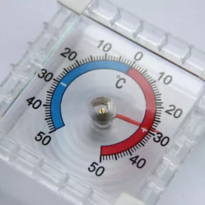 Thermometer Stick On Window Wall Indoor Outdoor -/+ 50°C Temperature Gauge . - Picture 1 of 9