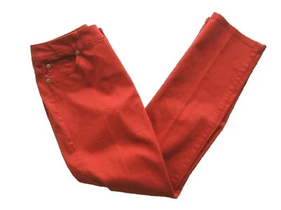 Pantalones de mezclilla Chico's So Slimming Pintuck para mujer talla 0,5 naranja pequeño 6 NUEVO con etiquetas Foto 1 de 4
