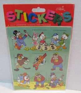 DUCK TALES DUCKTALES 1986 STICKERS by GIBSON FACTORY SEALED PACK 4 SHEETS - Picture 1 of 1