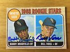 1968 Topps #142 White Sox Rookie Stars multi-signé Buddy Bradford Bill Voss