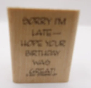 Sorry I'm Late Stamp ©2001 Stampin' Up! - Picture 1 of 2