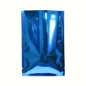 100 glänzende elektrische blaue Folie oben offen Mustergröße Beutel mit Reißkerben 2,3 x 3,5 Zoll - Bild 1 von 5