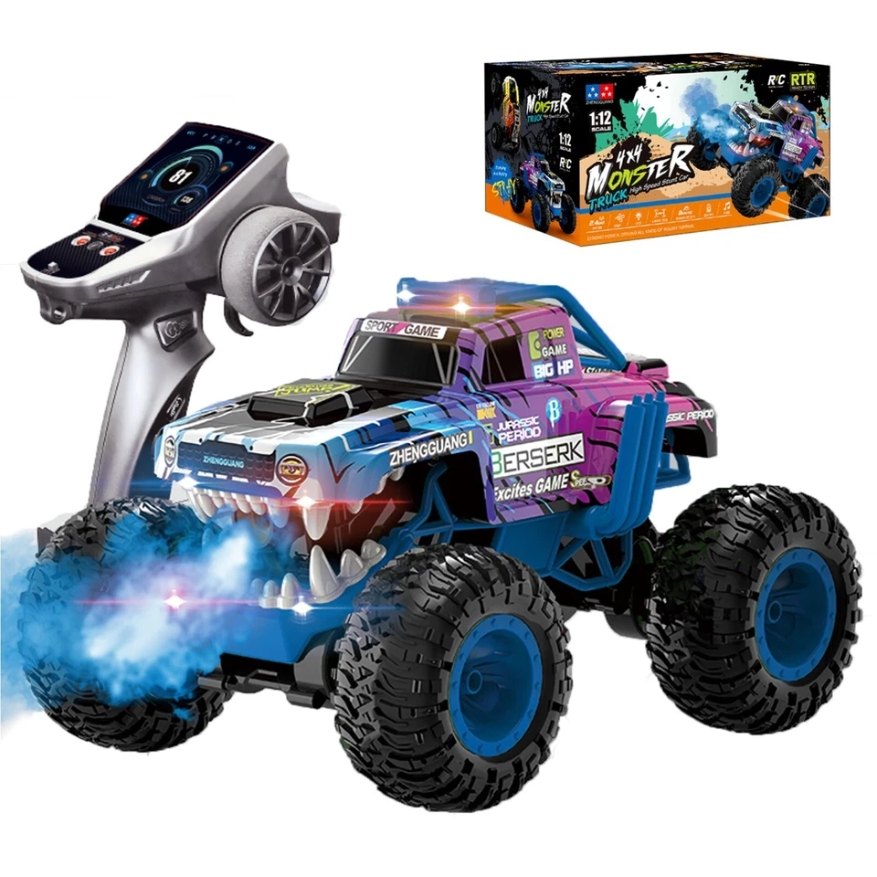 RC-Auto RC Auto Ferngesteuerter 1:12 Monster Truck Ferngesteuert mit Spray - Bild 1 von 4
