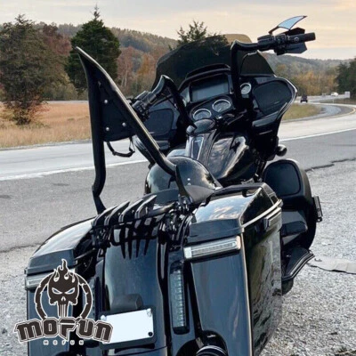 27" Black Backrest Sissy Bar & Stealth Rack For 09-25 Harley Road Street Glide - Image 1 of 4