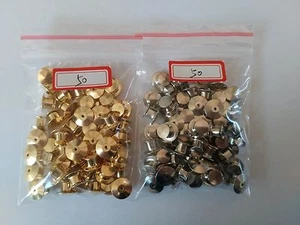 100 sztuk (srebro 50 złotych 50) zapięcie disney policja blokada klapa pin keepers plecy - Zdjęcie 1 z 4