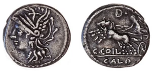 DENARIUS - DENARIO. COELIA. Ag. RSC 2. REPÚBLICA ROMANA. 104 a.C. XF- / EBC-. - Imagen 1 de 1