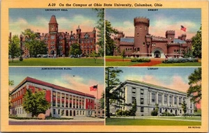 Vtg Columbus OH Ohio State University Campus Hall Library Armory 1930s Postcard - Picture 1 of 2