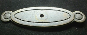 Keeler KBC B3564 Oval 1940s Backplate Cabinet Door Drawer Knob Dark Brass 1 MCM - Picture 1 of 6