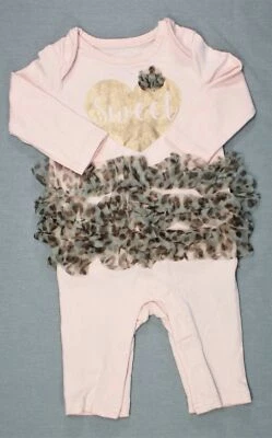 Bebé Iniciador Bebé Niña Ropa 3 Meses Rosa Claro Dulce Volantes Tutú Conjunto Foto 1 de 3