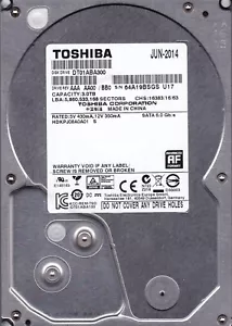 DT01ABA300 / HDKPJ08A0A01 S Rev AAA AA00/BB0 3TB SATA 3.5" JUN-2014 TOSHIBA - Picture 1 of 6