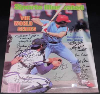 Foto firmada por Philadelphia Phillies 1980 automática #31/50 recuerdos montados D12792 Foto 1 de 4