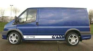 Fits Ford Transit Mk6 Mk7 Side Stripes Graphics Both Sides Any Year Decals - Picture 1 of 2
