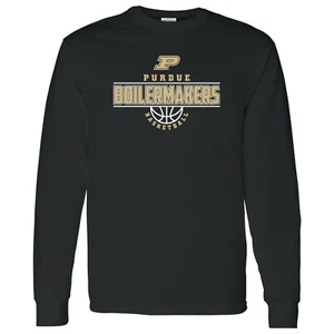 Purdue Boilermakers Basketball Peak Long Sleeve T Shirt - Black - Bild 1 von 6