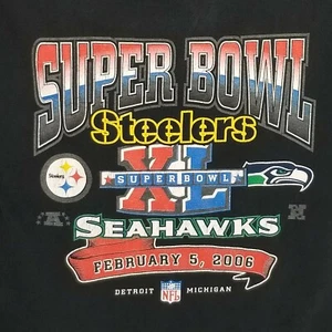 Rare SUPER BOWL XL 2006 ~ Seattle Seahawks vs Pittsburgh Steelers Rosters ~ Black - Bild 1 von 8