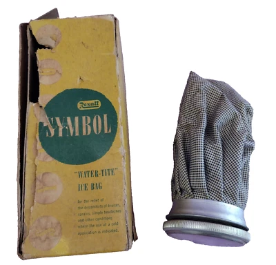 Rexall Drug Symbol Water Tite Ice Bag Vintage R244 Original Box 6in 1st Aid Prop - Image 1 of 4