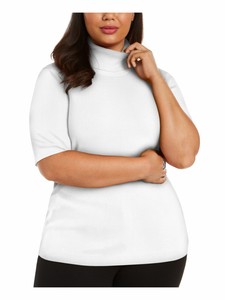 Turtleneck Short Sleeve Plus Size 