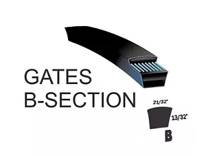 Gates B53 HI-POWER® II V-Belt B Section, 1 Band, 21/32" X 13/32", SMOOTH - Bild 1 von 2