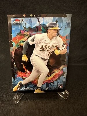 2024 Finest Zack Gelof RC Rare Sky Blue Refractor #032/150 Athletics - Image 1 of 2