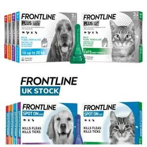 More details for frontline spot on plus cat dogs flea lice tick treatment solutions kills fleas