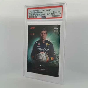 PSA 10 -  /99 Max Verstappen - History Maker - Teal - 2022 Topps Lights Out F1 - Picture 1 of 4