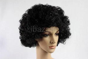FANCY Dress PARTY Hippy COSTUME Unisex BLACK Afro WIG (FREE AUST SHIPPING) - Picture 1 of 1