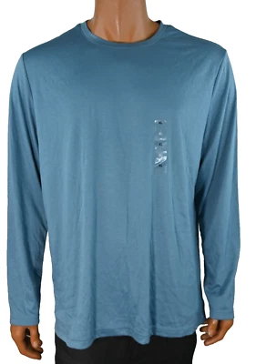 Camiseta Alfani Para Hombre Nueva XXL Azul Cuello Redondo Mangas Largas Elastizada Tejido Básico Foto 1 de 4